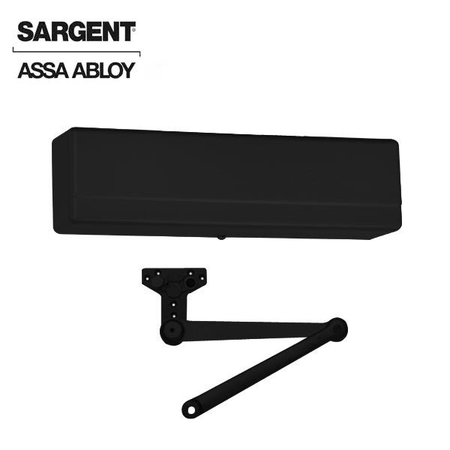 SARGENT 1431 Series Surface Mechanical Closer Heavy Duty Parallel Arm with Positive Stop Black Suede Powder SRG-1431-PS-BSP